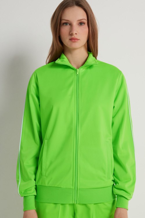 Tezenis Knit Sweatshirt with Piping Gröna Gröna | AOZDJ-1094