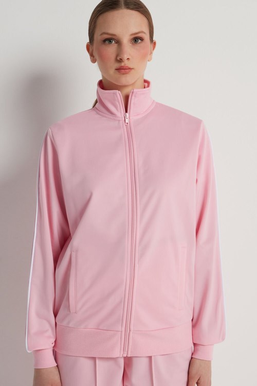 Tezenis Knit Sweatshirt with Piping Rosa Rosa | QBUYO-0238