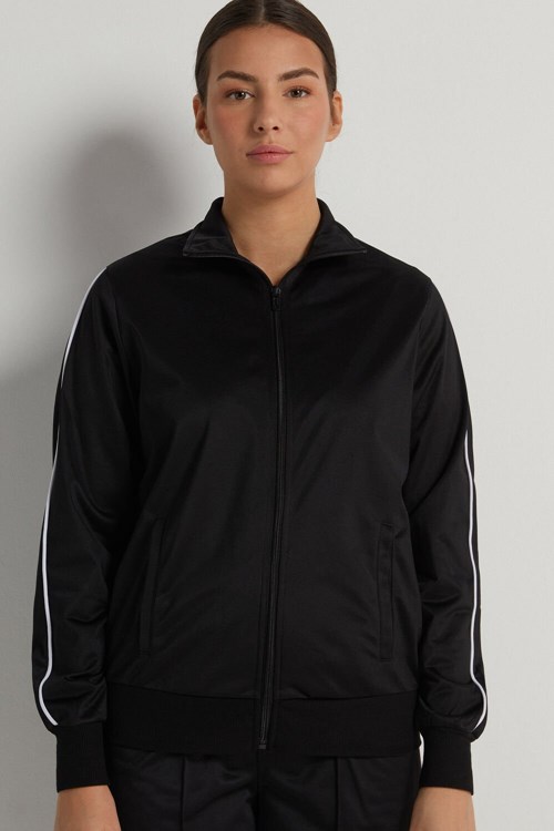 Tezenis Knit Sweatshirt with Piping Svarta Svarta | LYXDM-2490