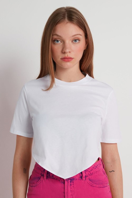 Tezenis Korta-Sleeved Crop Top with V Cut Vita Vita | ENRIA-7210