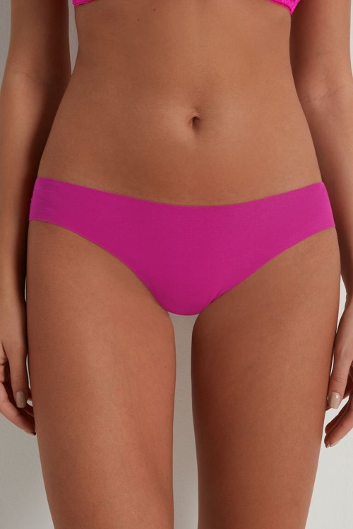 Tezenis Laser-Cut Bomull Recycled Spets Brazilian Panties Rosa Fuchsia | SGIQT-0591