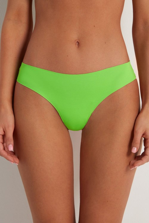 Tezenis Laser-Cut Bomull Recycled Spets Brazilian Panties Gröna Gröna | YISDB-8579