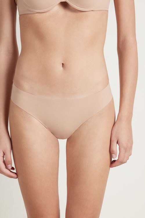 Tezenis Laser-Cut Microfiber Briefs Nude Natural Blush 1905 | OKXED-5934