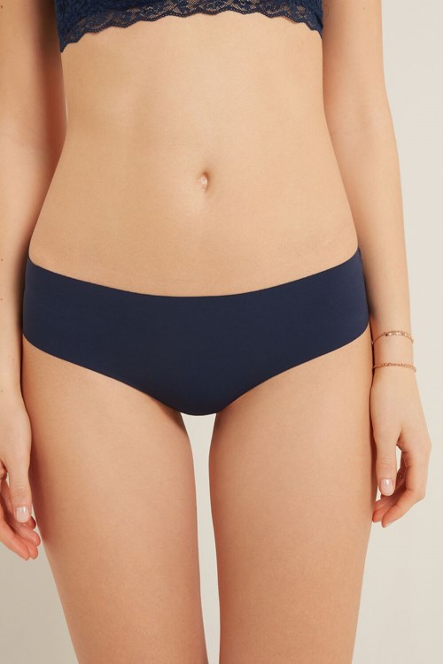 Tezenis Laser-Cut Microfiber Recycled Spets Brazilian Panties Blå Blå | OYIMB-2094