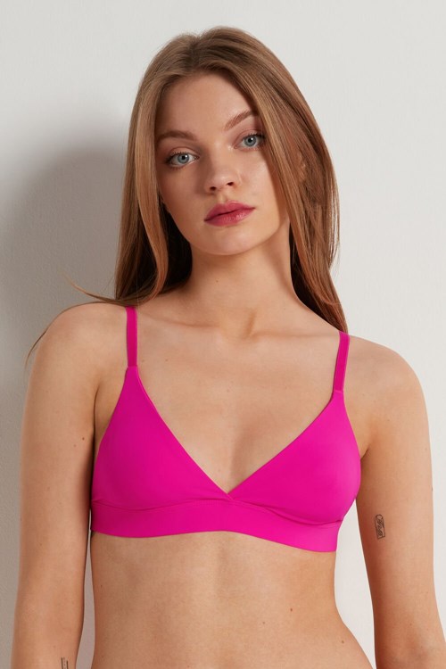 Tezenis Lisbon Recycled Microfiber Triangle Bra Rosa Fuchsia | HOJPZ-0184