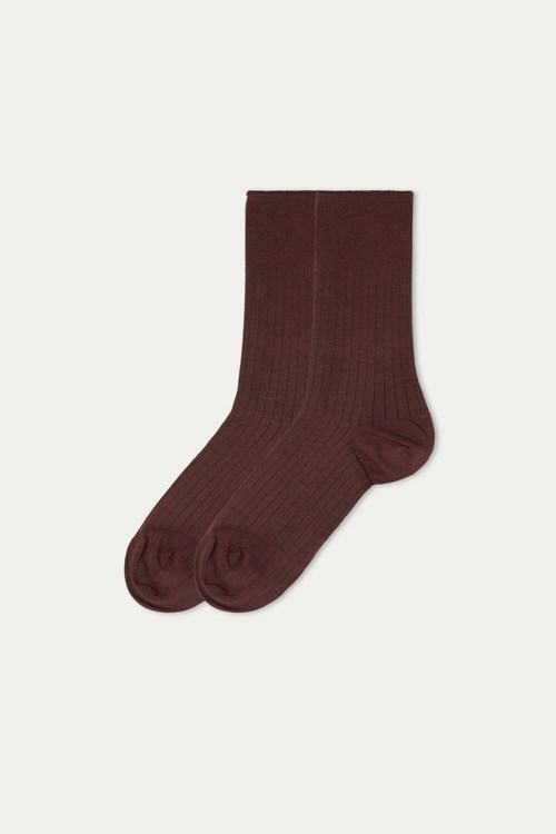 Tezenis Long Patterned Lätta Bomull Socks Bruna Bruna | OJIMD-1259