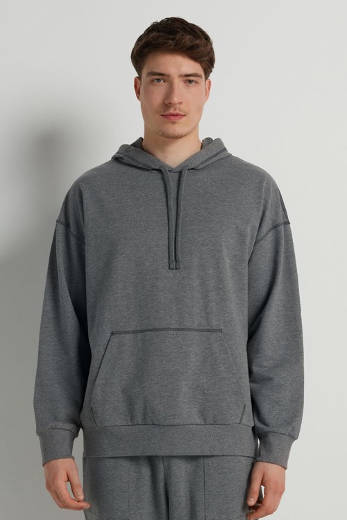 Tezenis Long Sleeve Seamed Hoodie Sweatshirt Grå | WHCLD-0648