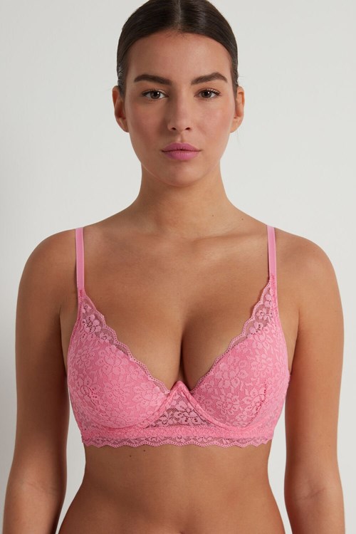Tezenis Malibu Recycled Spets Super Push-Up Bra Rosa Rosa | FSPIC-8795