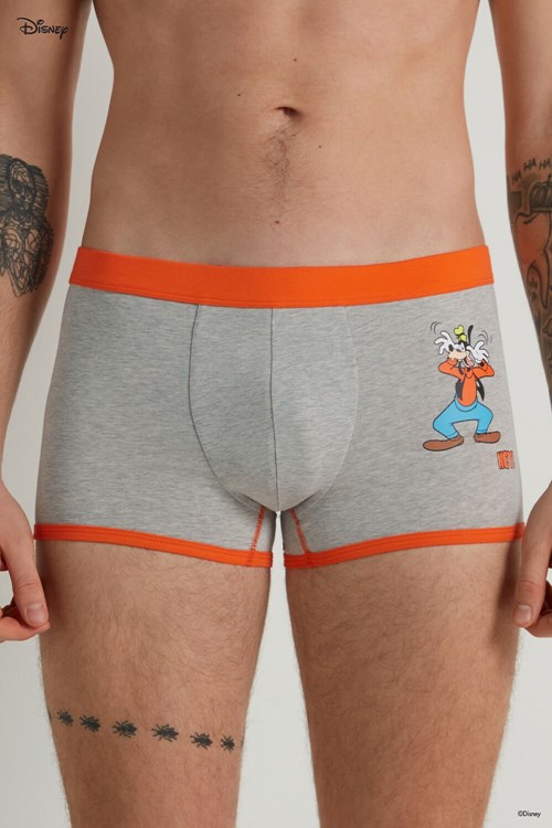 Tezenis Mickey Mouse Disney Soccer Print Bomull Boxer Briefs Grå Ljus | EPFGN-7485