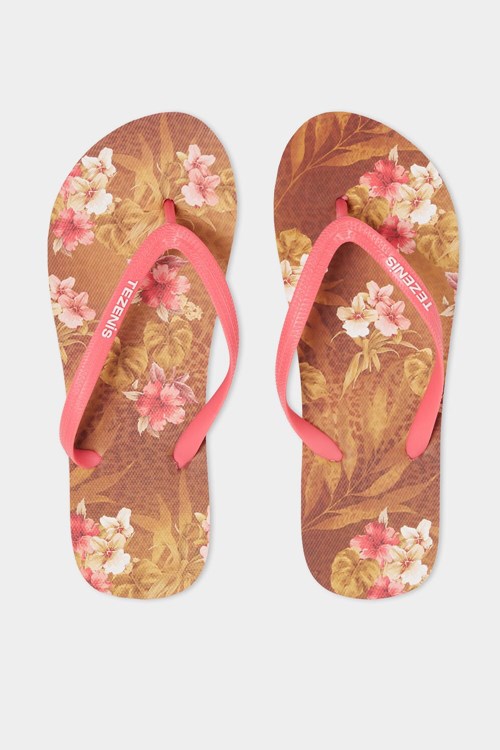 Tezenis Multi-Pattern Flip-Flops Floral New Jungle Print 746v | ZQVMK-2671