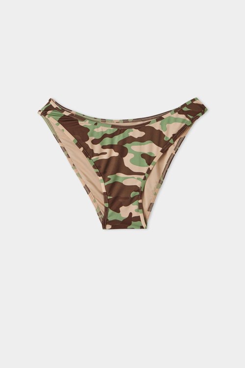 Tezenis New Camo Family High-Cut Bikini Bottoms Olika Färger Camo | UJVQH-2350