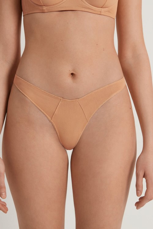 Tezenis Nude String High-Cut String Mörk | NEVHU-9675