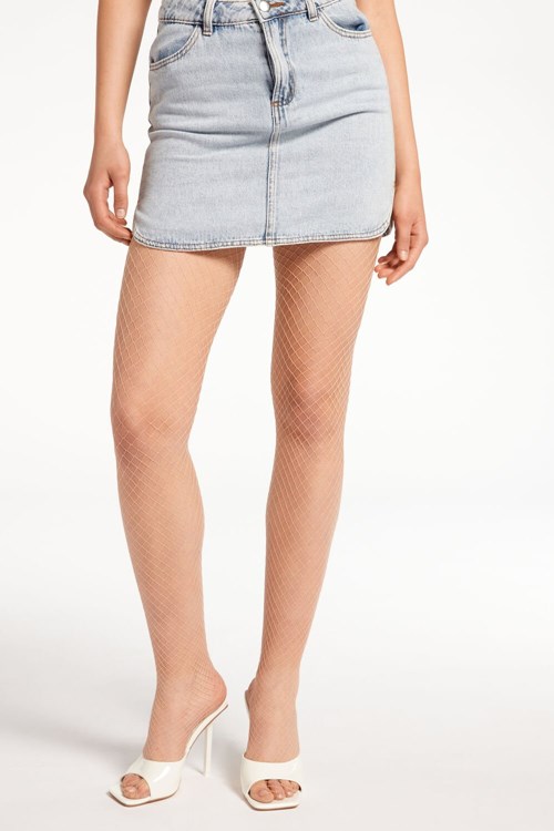 Tezenis Oversized-Fishnet Tights Nude Natural Blush 1905 | XLKOH-5674