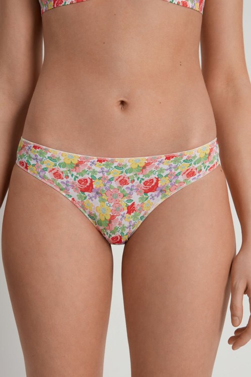 Tezenis Panties in Printed Microfiber Floral Wildflower Print 294v | FQOSU-6892