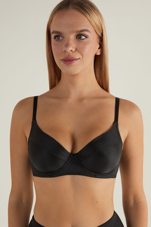 Tezenis Paris Ultralight Shaping Balconette Bra Svarta Svarta | LYMWJ-9236