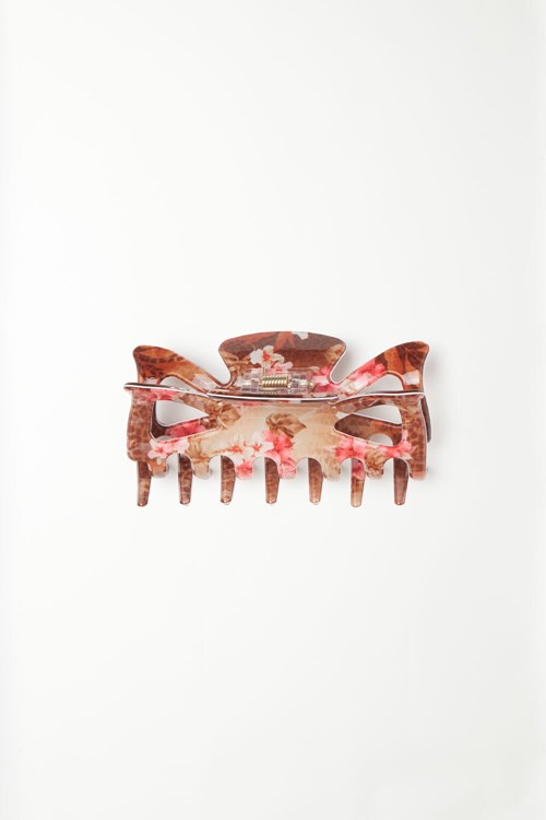 Tezenis Patterned Hair Clip Floral New Jungle Print 746v | AULZI-0986