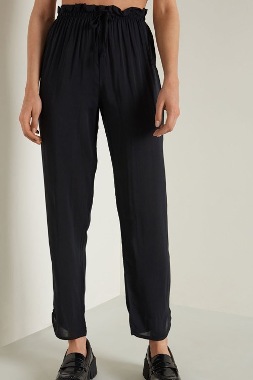 Tezenis Piped Cloth Joggers Svarta Svarta | FRGLW-9216