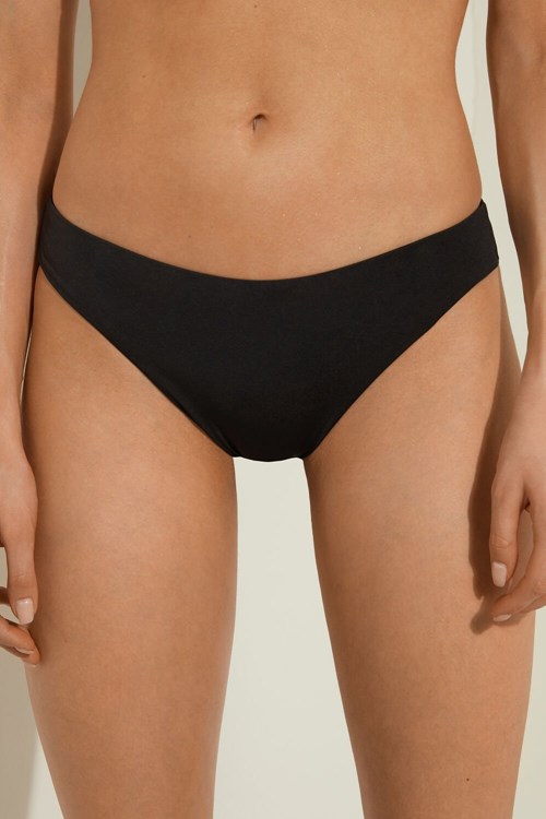 Tezenis Plain Cheeky Bikini Bottoms Svarta Svarta | RLOMS-3628