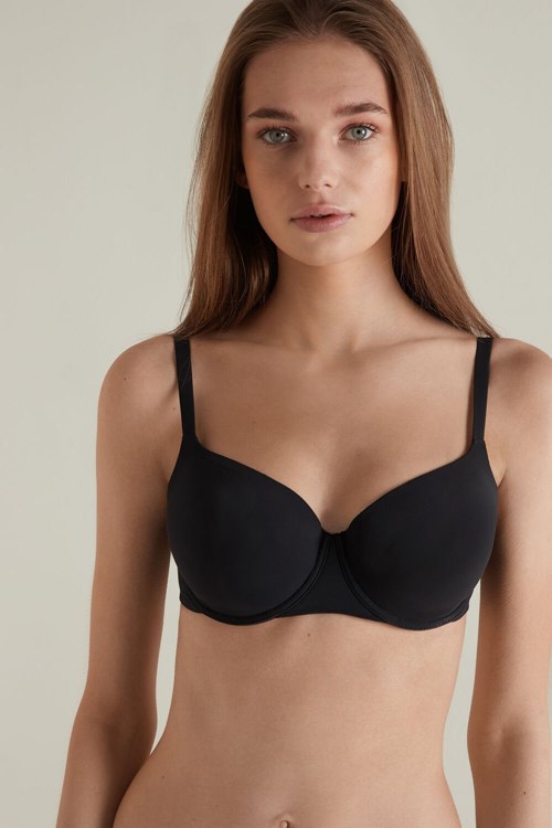 Tezenis Prague Full Cover Balconette Bra Svarta Svarta | XMZQE-2986