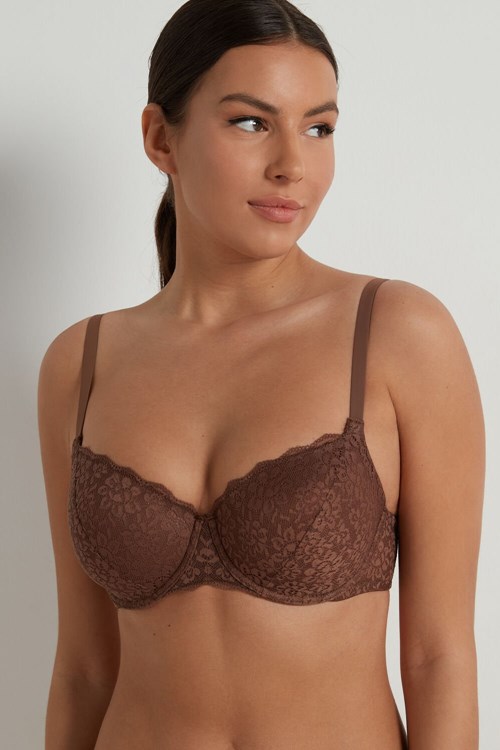 Tezenis Prague Full Cover Recycled Spets Balconette Bra Bruna Bruna | BQNTA-1926
