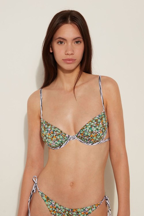 Tezenis Pretty Flower Zebra Balconette Bikini Top Blommiga | XVLKM-6724