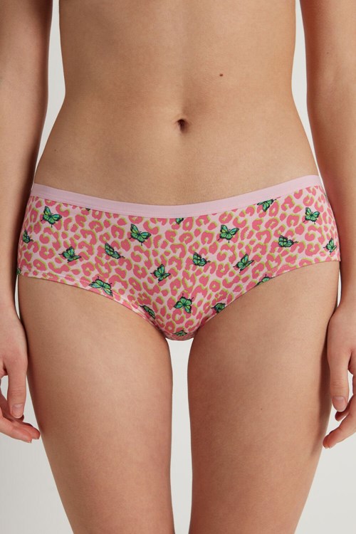 Tezenis Printed Bomull Boyshorts Animal Spotted Butterfly Print 297v | JKFBD-4831