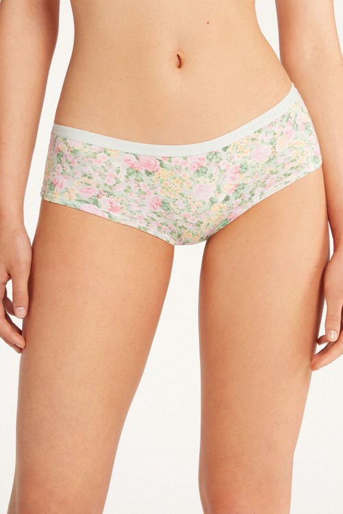 Tezenis Printed Bomull Boyshorts Floral Pastel Country Print 636v | QPZYU-9738