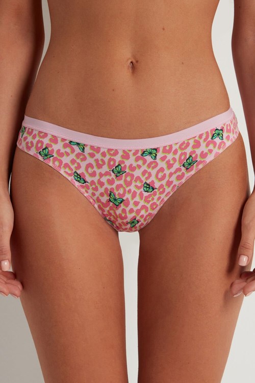 Tezenis Printed Bomull Brazilian Brief Animal Spotted Butterfly Print 297v | KJRSH-1560