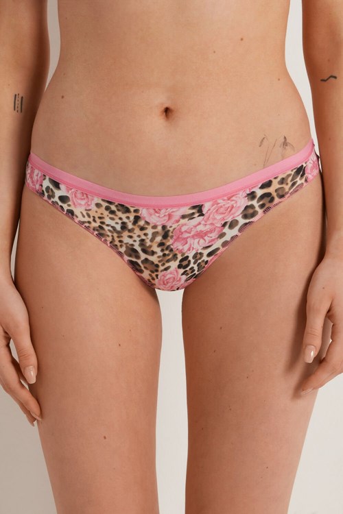 Tezenis Printed Bomull Brazilian Brief Rosa | XEKTB-7698