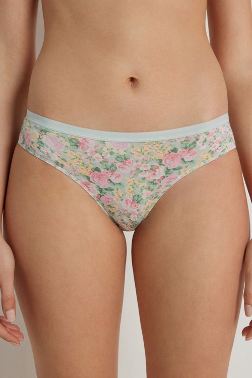 Tezenis Printed Bomull Panties Floral Pastel Country Print 636v | KFMDP-2791