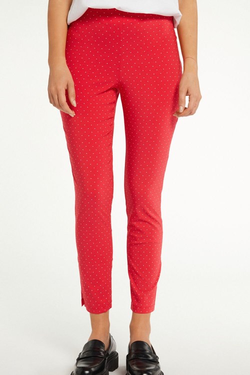 Tezenis Printed Capri Leggings Vita Röda | LIHQV-7215