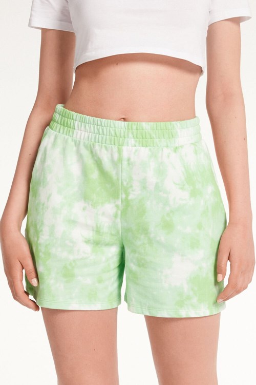 Tezenis Printed Fleece Shorts Gröna Gröna | UIDFA-6795