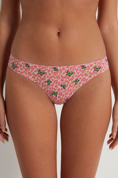Tezenis Printed Microfiber Brazilian Panties Animal Spotted Butterfly Print 297v | SJPCI-5729