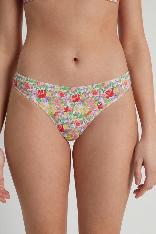 Tezenis Printed Microfiber Brazilian Panties Floral Wildflower Print 294v | XAWVQ-3178