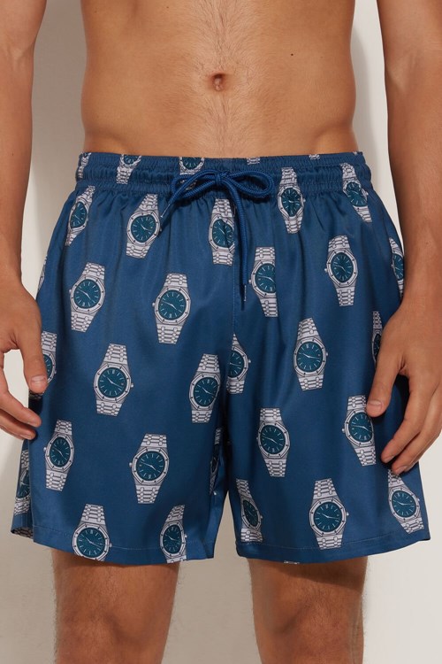 Tezenis Printed Swim Trunks Blå Blå | CYKDG-2835