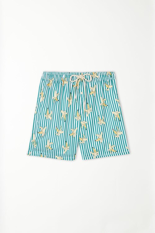 Tezenis Printed Swim Trunks Blå | ZOHDY-8245