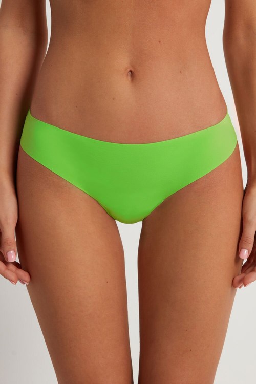 Tezenis Raw-Edge Microfiber Cheeky Gröna Gröna | WEBYR-3651