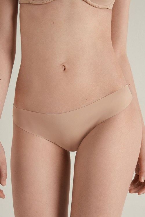 Tezenis Raw-Edge Microfiber Cheeky Nude Natural Blush 1905 | MPGSY-5431