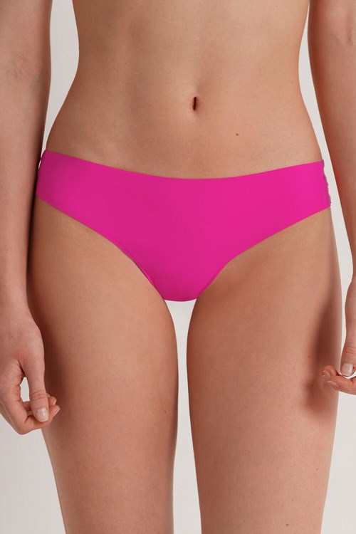 Tezenis Raw-Edge Microfiber Cheeky Rosa Fuchsia | VECSN-0485