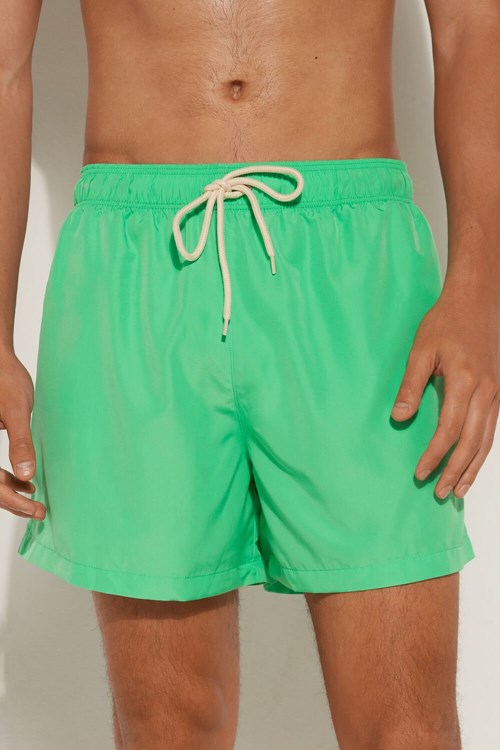 Tezenis Recycled Fabric Basic Korta Swim Trunks Gröna Mintgröna Gröna | IXQFB-9184