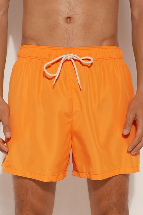 Tezenis Recycled Fabric Basic Korta Swim Trunks Orange Orange | LHMXF-7409