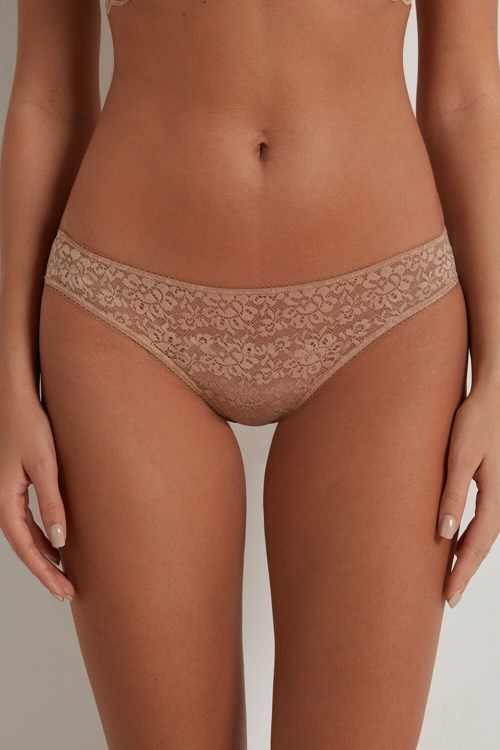 Tezenis Recycled Spets Brazilian Panties Nude Natural Blush 1905 | ESGXN-4860