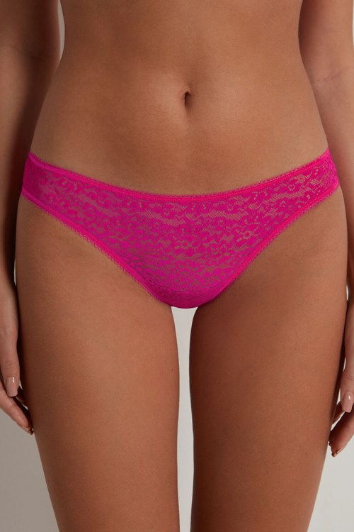 Tezenis Recycled Spets Brazilian Panties Rosa Fuchsia | ETDRY-9602