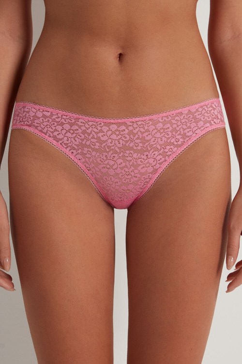 Tezenis Recycled Spets High-Cut Panties Rosa Rosa | IHOVS-2831
