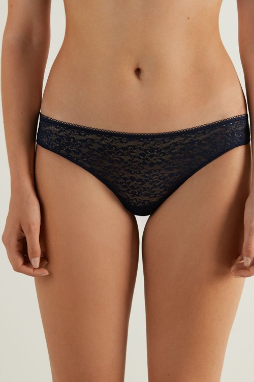 Tezenis Recycled Spets Laser-Cut Microfiber Brazilian Panties Blå Blå | OGLZX-6987
