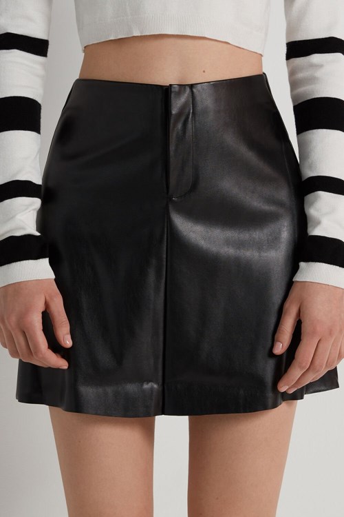 Tezenis Rub Finish Mini Skirt with Dragkedja Svarta Svarta | AIZGP-7384