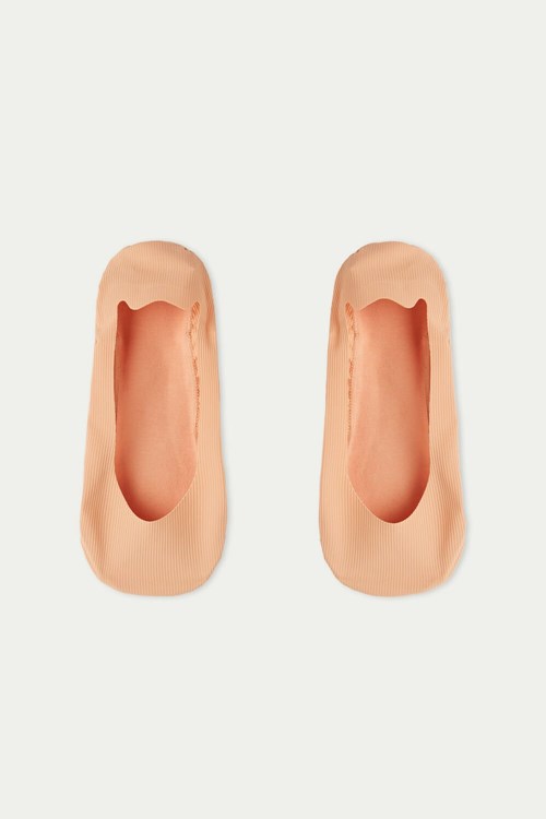 Tezenis Räfflad Bomull Shoe Liners Nude Nude 6 473v | GVPXO-7243