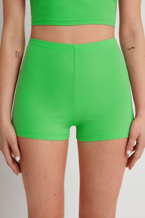 Tezenis Räfflad Microfiber Boyshorts Gröna Gröna | SINMY-2708