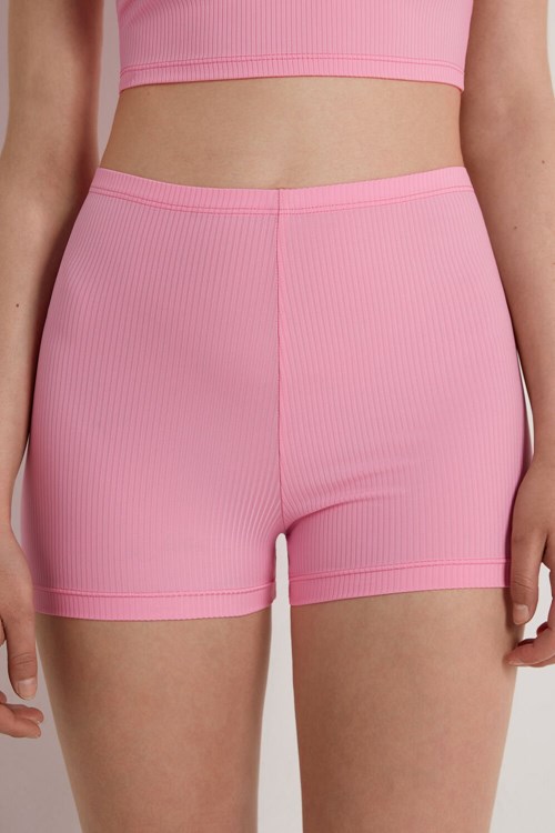 Tezenis Räfflad Microfiber Boyshorts Rosa Rosa | AQTIY-8601