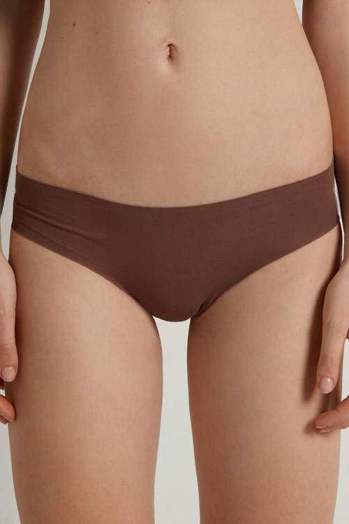 Tezenis Seamless Bomull Briefs Bruna Bruna | AICWL-0678